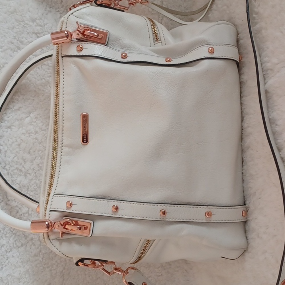 REBECCA MINKOFF WHITE / ROSEGOLD HANDBAG / HB190